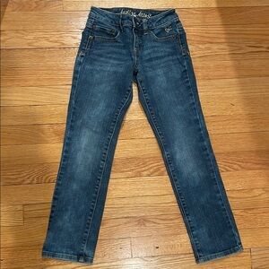 Justice Girls Straight Leg Blue Jeans Size 8 Regular